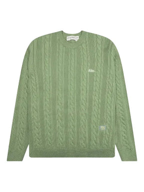 Advisory Board Crystals cable-knit crew-neck sweater