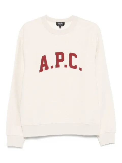 A.P.C. logo-print crew neck sweatshirt