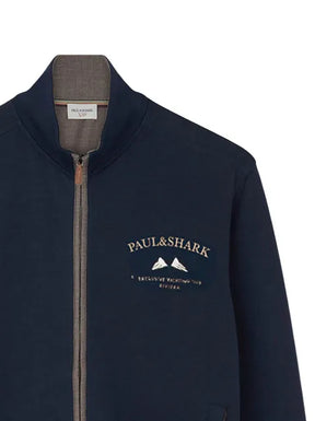 Paul & Shark embroidered zip-up sweatshirt