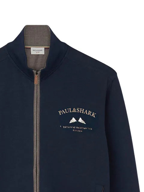 Paul & Shark embroidered zip-up sweatshirt