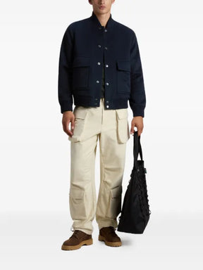 Woolrich twill-weave patch-pocket bomber jacket