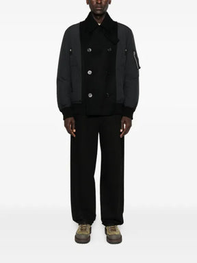 sacai double-breasted wool jacket
