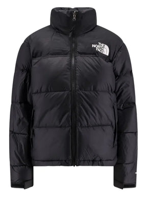 The North Face logo-embroidered puffer jacket