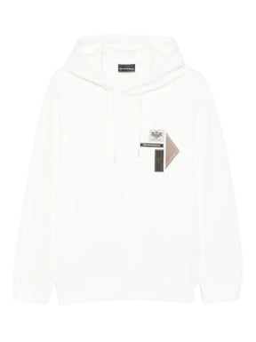 Emporio Armani logo-patch hooded sweater