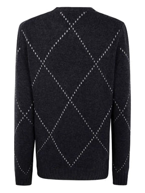 Gran Sasso diamond-pattern wool sweater