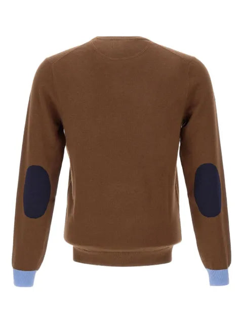Sun68 elbow-patch crew-neck sweater
