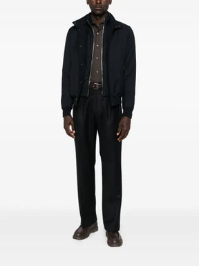 Moorer button-fastening bomber jacket