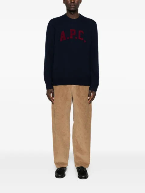 A.P.C. logo-detail crew-neck sweater