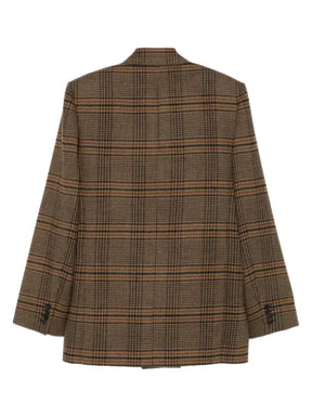 Saint Laurent double-breasted checked blazer