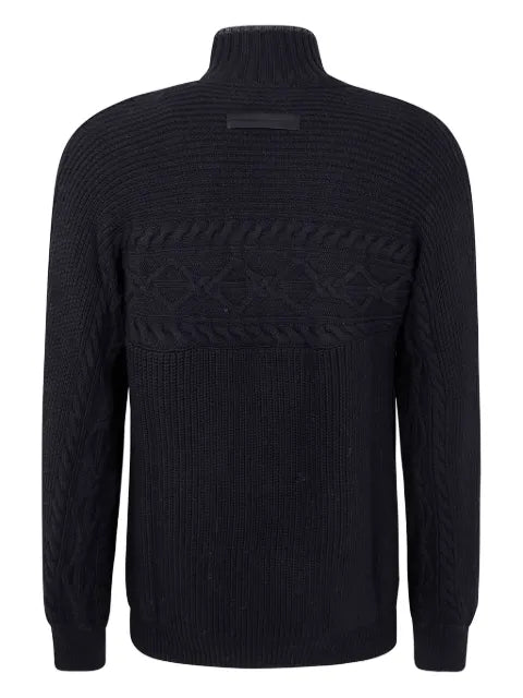 Zegna cable-knit high-neck sweater