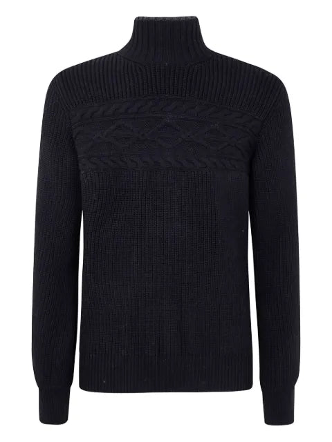 Zegna cable-knit high-neck sweater