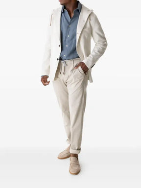 Eleventy hooded buttoned blazer