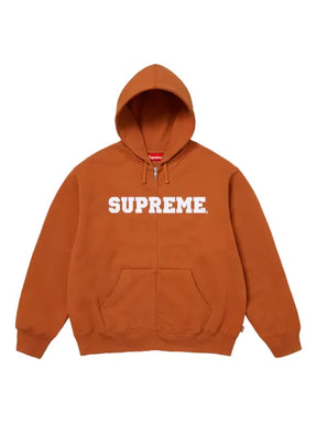 Supreme zip-up "Rust" hoodie