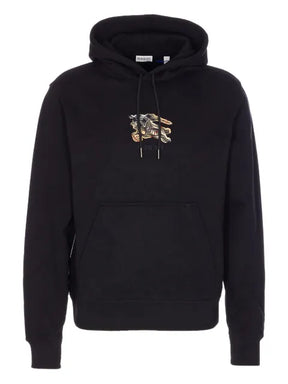 Burberry EKD Check logo patch hoodie