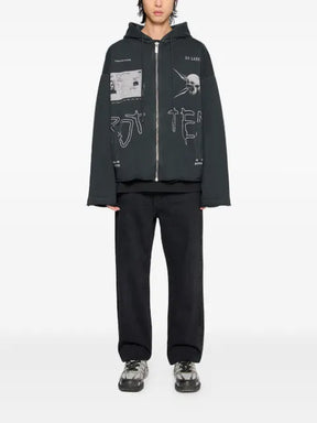 44 LABEL GROUP Commission raw-cut zip hoodie