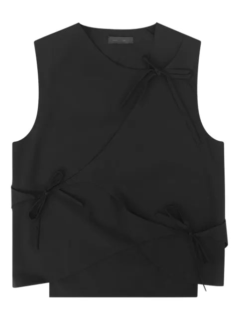 HELIOT EMIL tie-fastening layered vest
