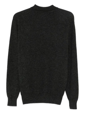 Attachment Cardigan with polo collar