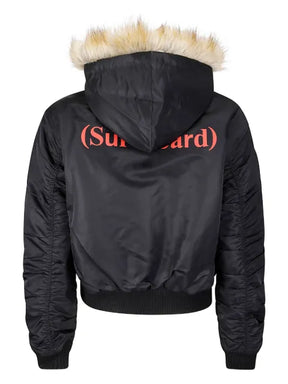Stockholm Surfboard Club hooded puffer jacket