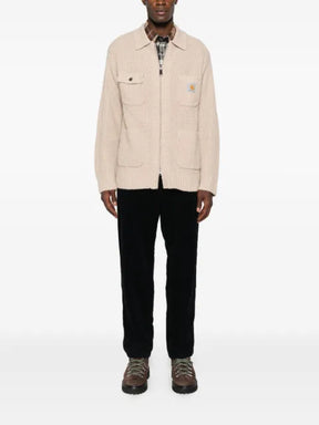 Carhartt WIP logo patch zip chore cardigan