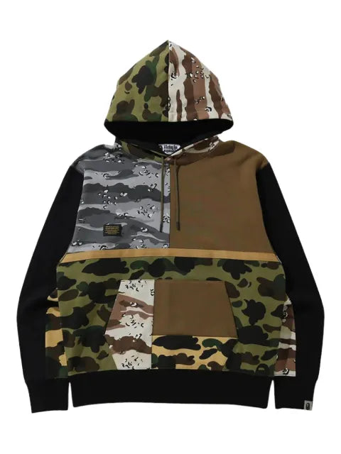 A BATHING APE® patchwork pullover hoodie