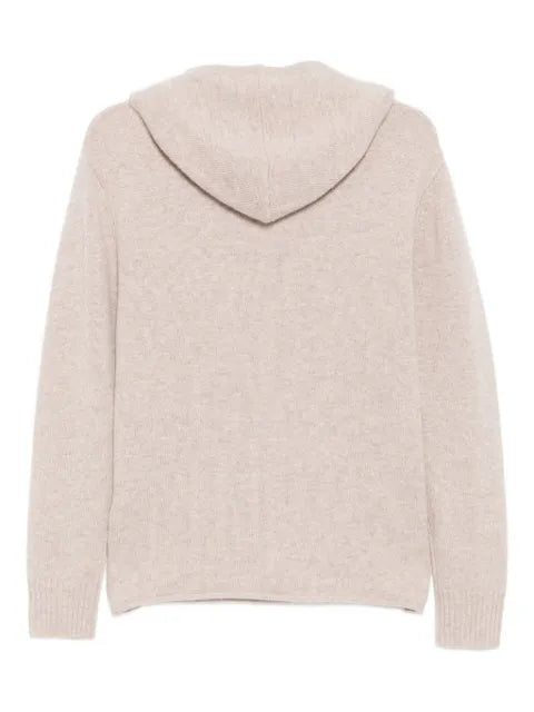 James Perse cashmere hooed pullover
