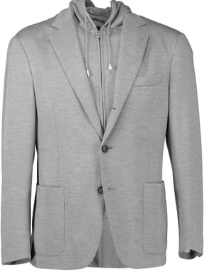 Eleventy hooded single-breast blazer