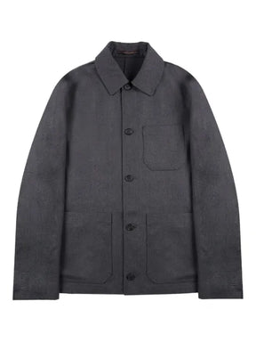 Incotex button wool overshirt