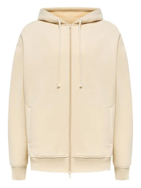 12 STOREEZ zip peached terry hoodie
