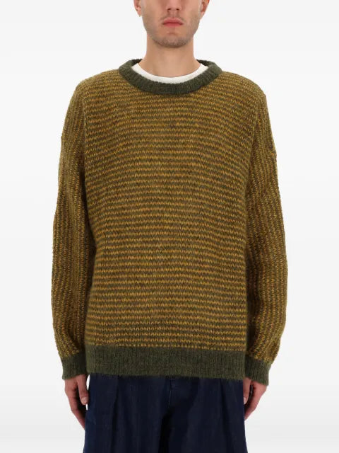 YMC striped crew neck sweater