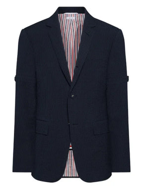 Thom Browne wool seersucker sportcoat with armbands