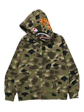 A BATHING APE® camouflage zip hooded hoodie