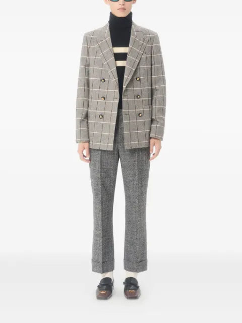 Valentino Garavani double-breasted check-pattern blazer
