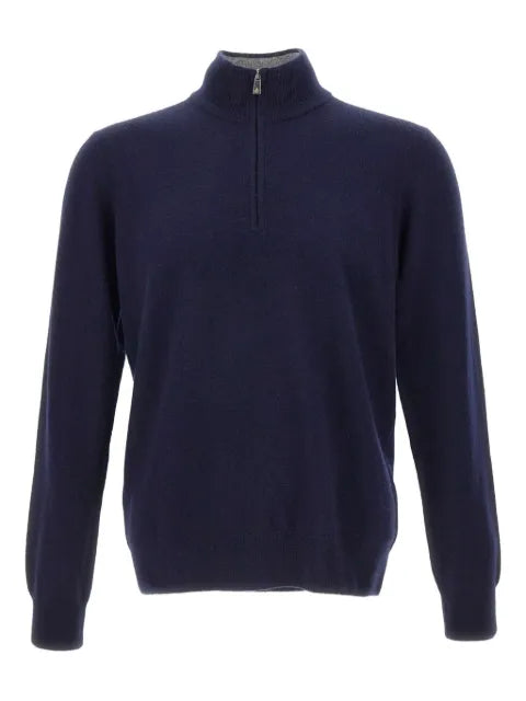 Della Ciana zip stand-up collar sweater