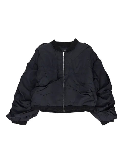 Who Decides War draped bomber jacket