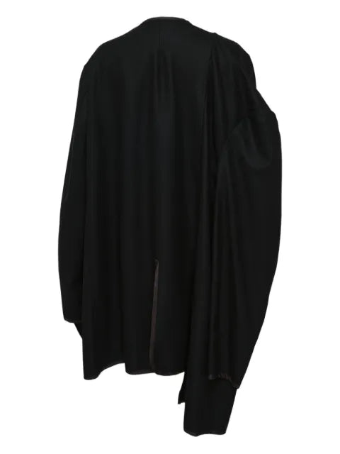 Black Comme Des Garçons zip-up cape