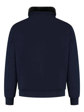 Moorer buttoned fur-collar jacket
