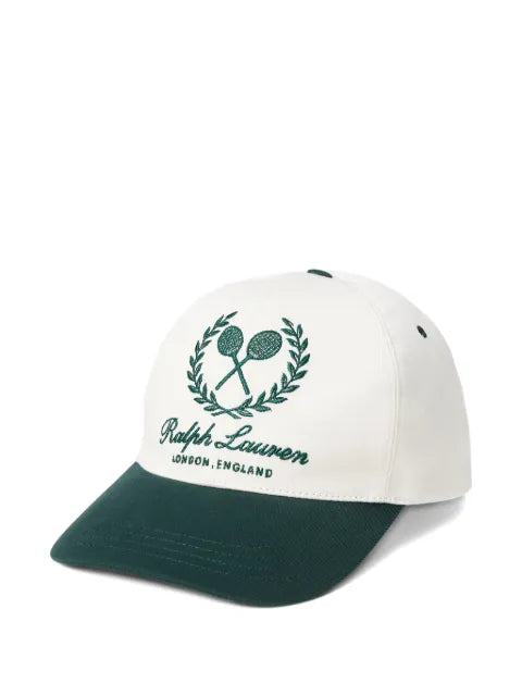 Ralph Lauren Purple Label Twill-Baseballkappe mit Wappenstickerei