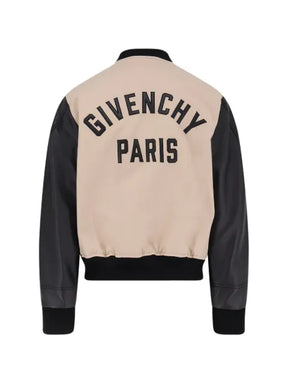 Givenchy Mix material blouson with Paris embroidery
