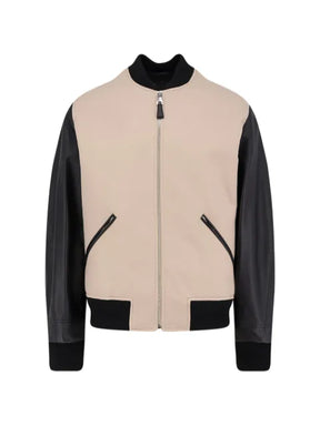 Givenchy Mix material blouson with Paris embroidery