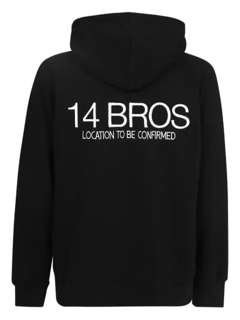 14BROS logo-embroidered hoodie