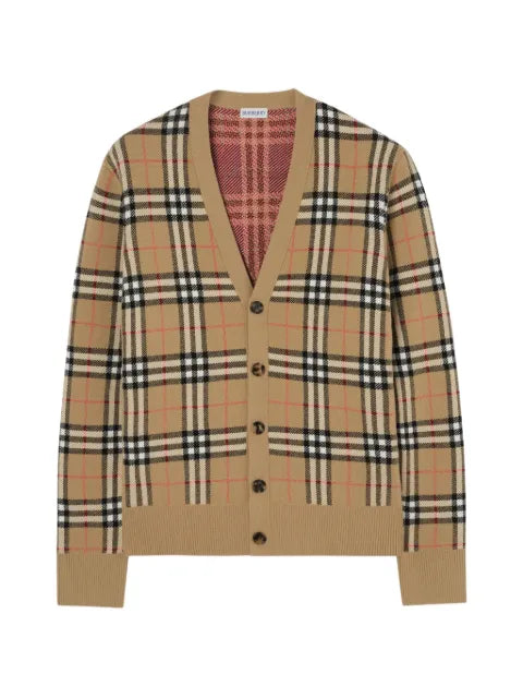 Burberry Check cotton wool cardigan
