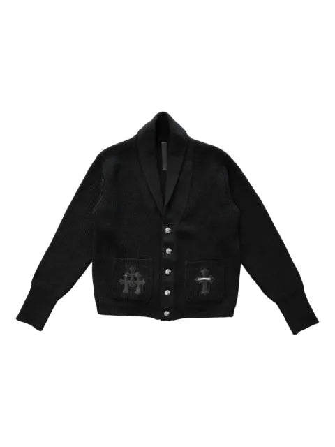 Chrome Hearts cashmere cross-patch cardigan
