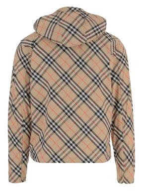 Burberry checked hooded jacket
