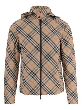 Burberry checked hooded jacket
