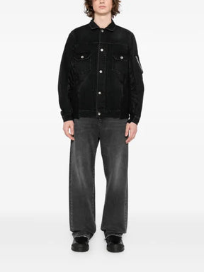 sacai denim mixed media twill jacket