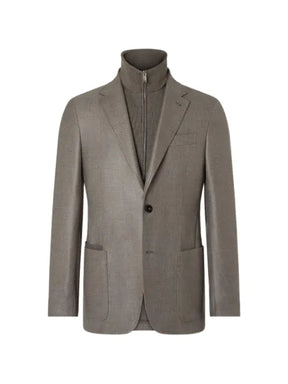 Zegna mélange cashmere silk and linen jacket