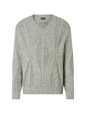 Zegna cable knit v-neck