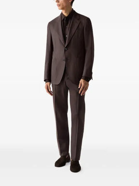 Zegna single-breasted notch-lapel jacket