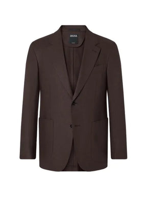Zegna single-breasted notch-lapel jacket