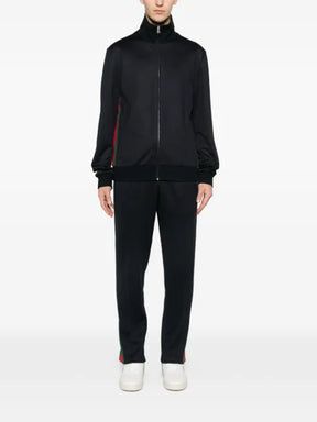 Gucci technical jersey zip jacket with Web